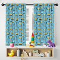 thumbnail image 5 of Blackout Kids Curtains,Cartoon Traffic Vehicles Boats Light Blue Pattern Childrens Insulated Curtains Set Of 2,Bedroom Essentials,Toddler Room Decor 42"x54", 5 of 5