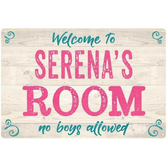 SERENA'S Room Kids Bedroom Sign Gift 8x12 Metal Sign 108120089414
