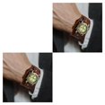 thumbnail image 1 of Inteprter Reloj de Hombre Reloj Banda Cuero Genuino Hombres Vintage Marrón Oscuro 2piezas Marron oscuro, 1 of 1
