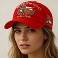 thumbnail image 2 of QASIEATN Women's Everyday Wear Accessories Cotton Baseball Cap for Women Fashion Texas Anniversary Printed Visor Hat Casual Comfortable Sports Sun Hat, 2 of 7