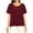 Red T-shirt for women, variant on Sequin Tops for Women Sparkly Short Sleeve Crewneck Shiny Shirts Lightweight Glitter Tunic Pleated Layer Flowy Tops Green S