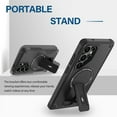 thumbnail image 3 of TECH CIRCLE for Samsung Galaxy A25 Magnetic Armor Hybrid Case with Stand [Compatible with MagSafe] Military Grade Rugged Protection Heavy Duty Shockproof Case for Wamen Men,Black, 3 of 7