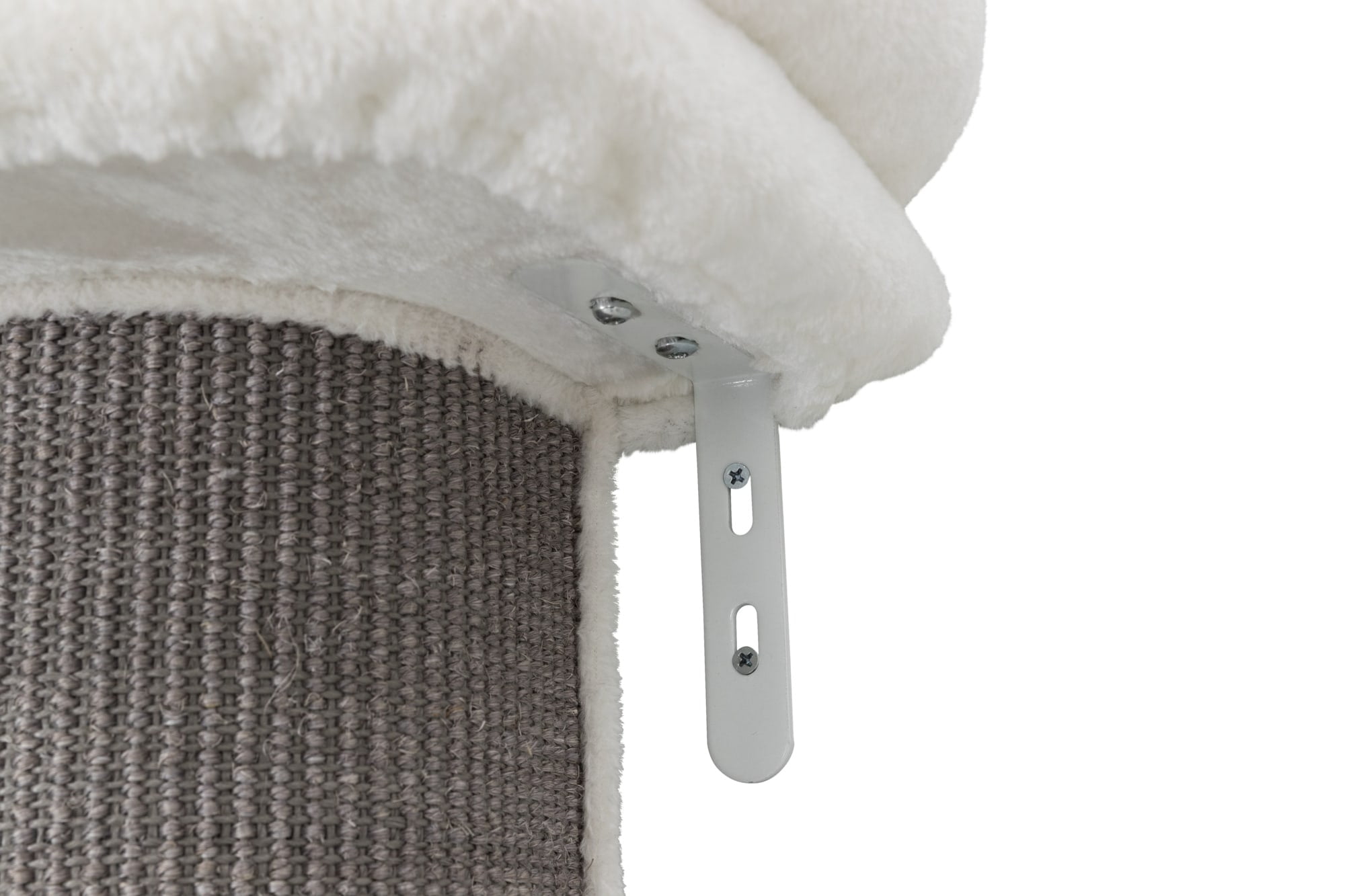 TRIXIE Acadia Plush & Sisal 3-Level 63" Cat Tree, Scratching Posts, Wall Brackets, Gray