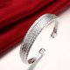 thumbnail image 1 of Venta al por mayor, brazaletes finos de Plata de Ley 925, pulsera con dijes de coraz贸n abierto para mujer, joyer铆a para mujer, brazalete de ajuste, regalo de boda, 1 of 2