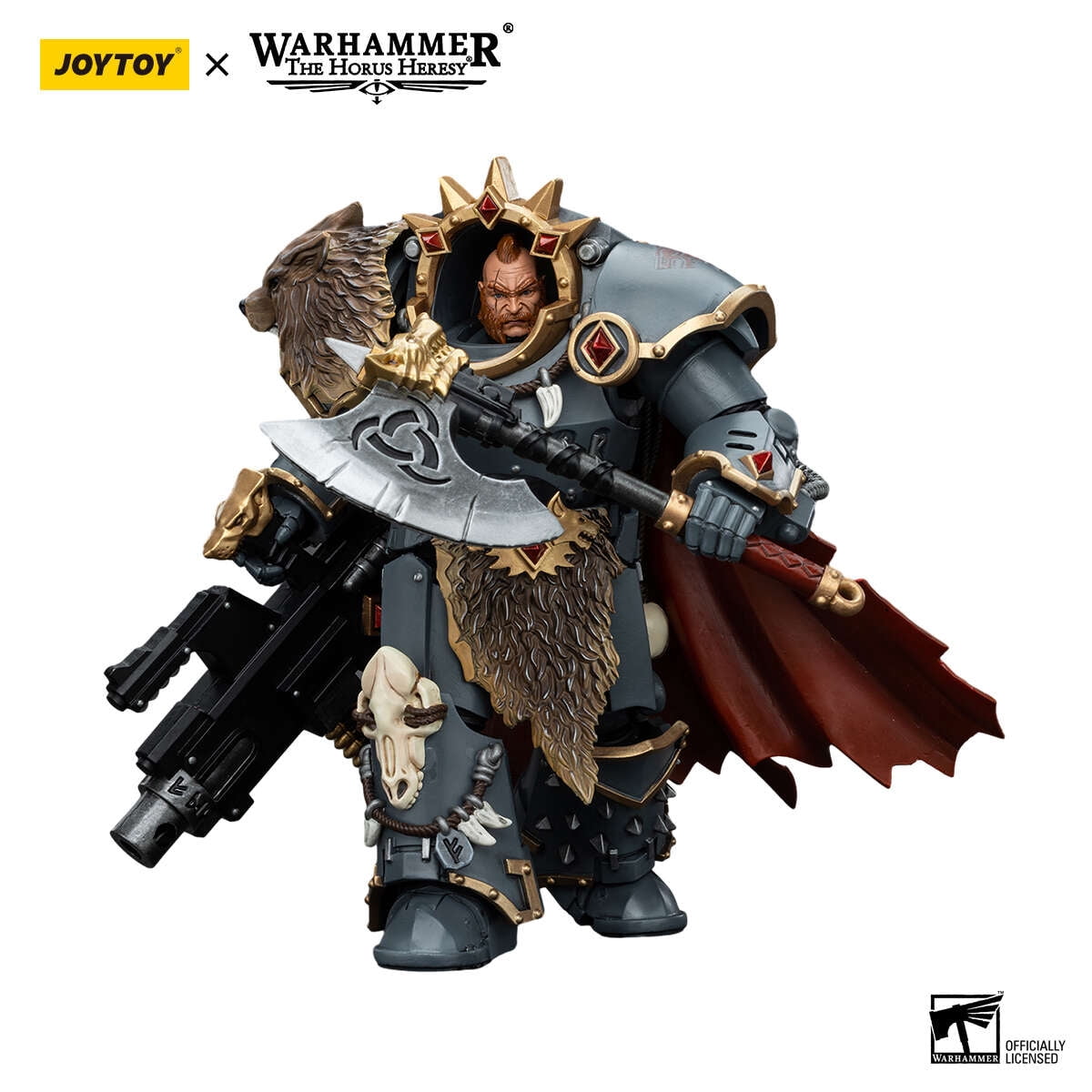 JOYTOY Warhammer The Horus Heresy 1/18 Action Figure Space Wolves Hvarl Red-Blade Warhammer 40K Collection Model