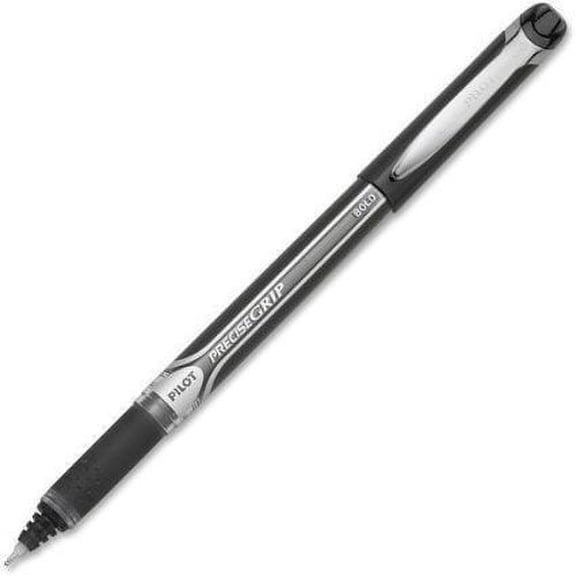 6 PENS: Precise Grip Rollerball Pen, Black Ink, 1 Single Pen (28901)