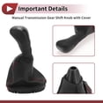 thumbnail image 6 of Unique Bargains 6 Speed Manual Gear Shifter Knob with Cover for Mercedes-Benz W203 S203 2000-2007 Plastic Faux Leather Gearbox Stick Shifter Lever Knob Black Red, 6 of 7