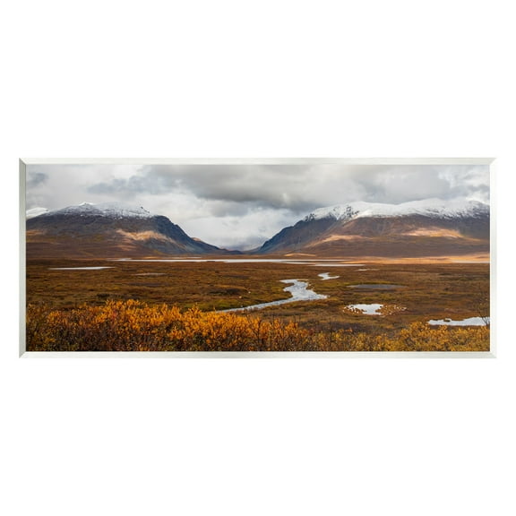 Stupell Industries Distant Snowy Peaks Landscape Photography Unframed Art Print Wall Art, 17 x 7