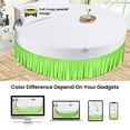 thumbnail image 4 of SGI Bedding Round Bed Skirt |Wrap Around Microfiber Bed Skirt | Fade Resistant, Wrinkle Free, Anti-static, Decorative, Extra Storage Space, Clutter-Free | 80" Diameter / 12" Drop, Parrot Green, 4 of 8