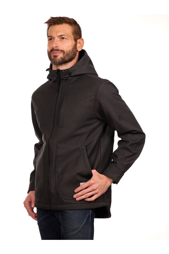 Men's Twill Bonded Fleece Softshell Jacket, Sizes M-2XL
