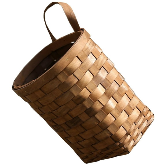 Wicker Basket Wall Decor Wooden Flower Large-capacity Woven