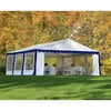 Party Tent & Enclosure Kit, 20' x 20'/6m x 6m, Blue/White
