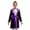 Black&Purple, variant on Boys Boxing Robe Long Sleeve Metallic Hooded Boxer Cloak with Belt Set Boxing Match Clothes Black&Silver 12