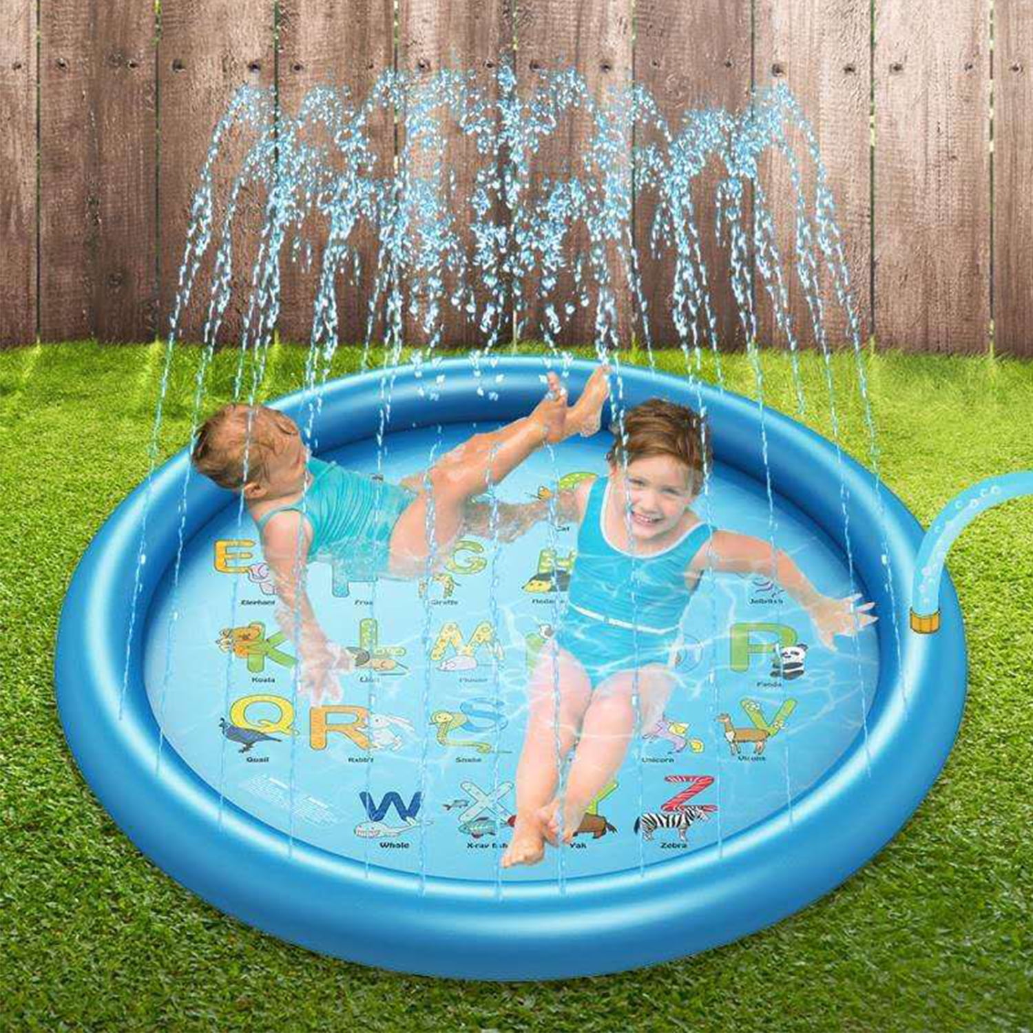 inflatable pool with sprinkler