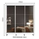 thumbnail image 3 of Ropero Closet Madesa Mônaco 3 Puertas 3 con Espejos con Pies, 3 of 5