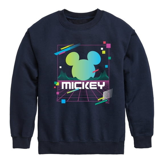 Disney - Mickey Vaporwave Sunset - Toddler & Youth Crewneck Fleece Sweatshirt
