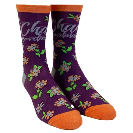 Women s Chaos Coordinator Socks Funny Mothers Day Parenting Adulting Graphic Footwear