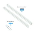 thumbnail image 3 of Uxcell Drawer Slides, 5Set 235mm - Plastic Drawer Rails with Screw, Side Mounted Grooved Guide Rail for Cabinet Drawer Bedside Table Wardrobe Dresser (White), 3 of 5