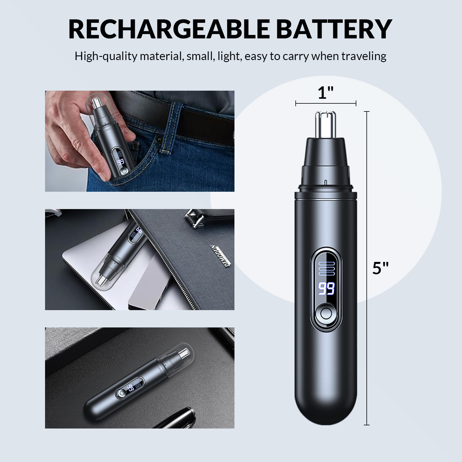 MichPong Rechargeable Ear & Nose Hair Trimmer photo 4