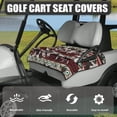 thumbnail image 3 of Whosucclay Geometric Splatter Golf Seat Cover, Washable Golf Cart Seat Cover Easy Install and Clean with 4 Pockets Golf Cart Seat Protector for Most 2‑Seat Golf Carts, 3 of 7