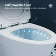 thumbnail image 6 of HOROW Elongated One Piece Toilet Small Compact W/Soft Close Seat 1.1/1.6 GPF Dual Flush 12" Rough-In, 6 of 9