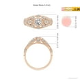 thumbnail image 4 of ANGARA Natural Diamond Filigree Engagement Ring in 14K Rose Gold for Women (Size-4.8mm| Color-I-J| Clarity-I1-I2) | April Birthstone, Anniversary, Jewelry Gift for Women | Natural Diamond Ring, 4 of 8