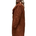 thumbnail image 4 of Dgankt Coats for Women Fuzzy Fleece Lapel Open Front Long Cardigan Coat Faux Fur Warm Winter Outwear Jackets,Sizes S-3XL, 4 of 7