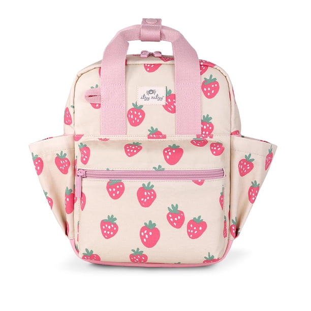 Mochila para niños pequeños Itzy Ritzy Strawberry con correas ajustables