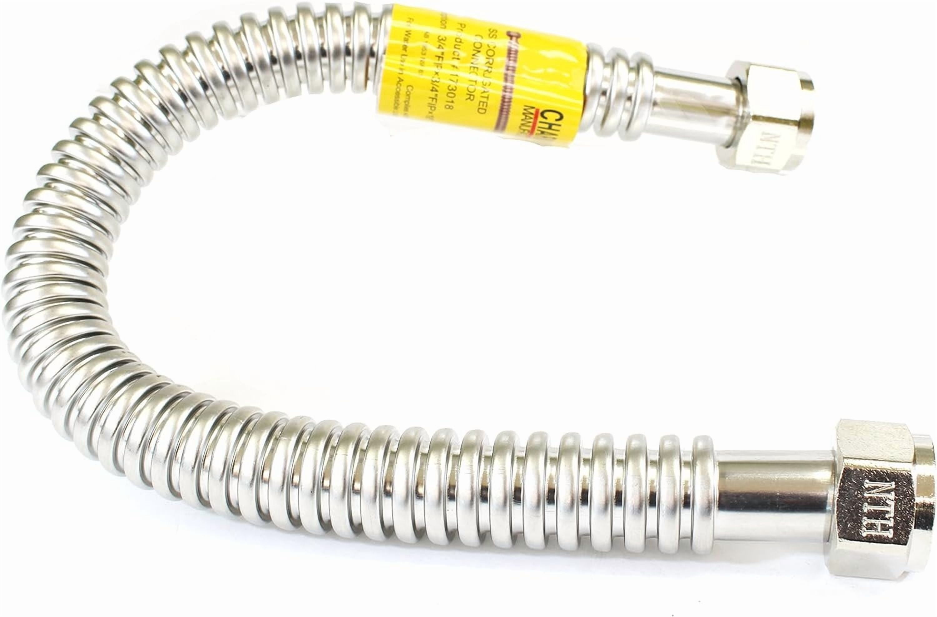 Corrugated Stainless Steel Flex Line with 1-inch Female NPT - 18-inch Long