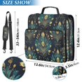 thumbnail image 2 of FORMRS Zipper Binder with Shoulder Strap 2-inch Ring 500 Sheet Capacity File Bag, Gold Peacock Pattern, 2 of 5