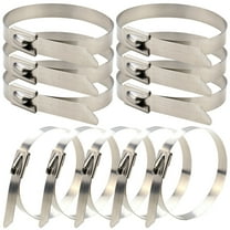 Soimiss Data Cable Tie Zip Ties Silver 201 Stainless Steel 30pcs