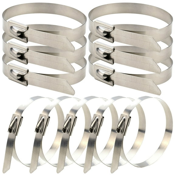 Soimiss Data Cable Tie Zip Ties Silver 201 Stainless Steel 30pcs