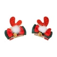 thumbnail image 1 of Cateissary 2 uds accesorios navideños para el cabello lentejuelas astas fiesta diadema llamativa horquillas brillantes chico adulto Navidad fiesta Up Kits de decoración para fiestas Rojo Cateissary HA070797-02, 1 of 6