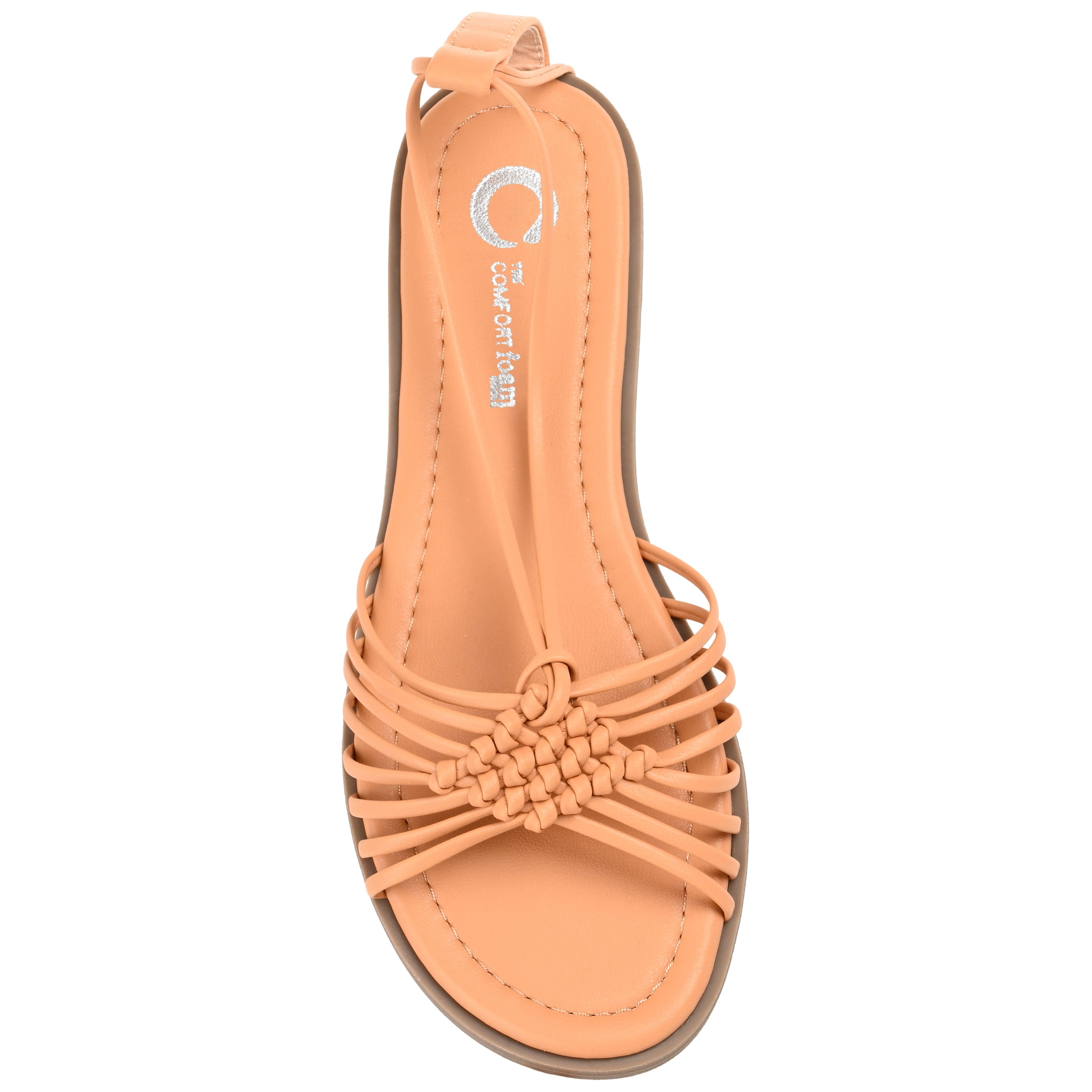 Journee Womens Jess Ankle Wrap Low Block Heel Sandals