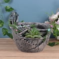 thumbnail image 5 of Planter Pot Flower Pots Succulent Resin Plants Plant Garden Fairy Creative Containers Ceramic Holders Decorative Indoor, 5 of 9