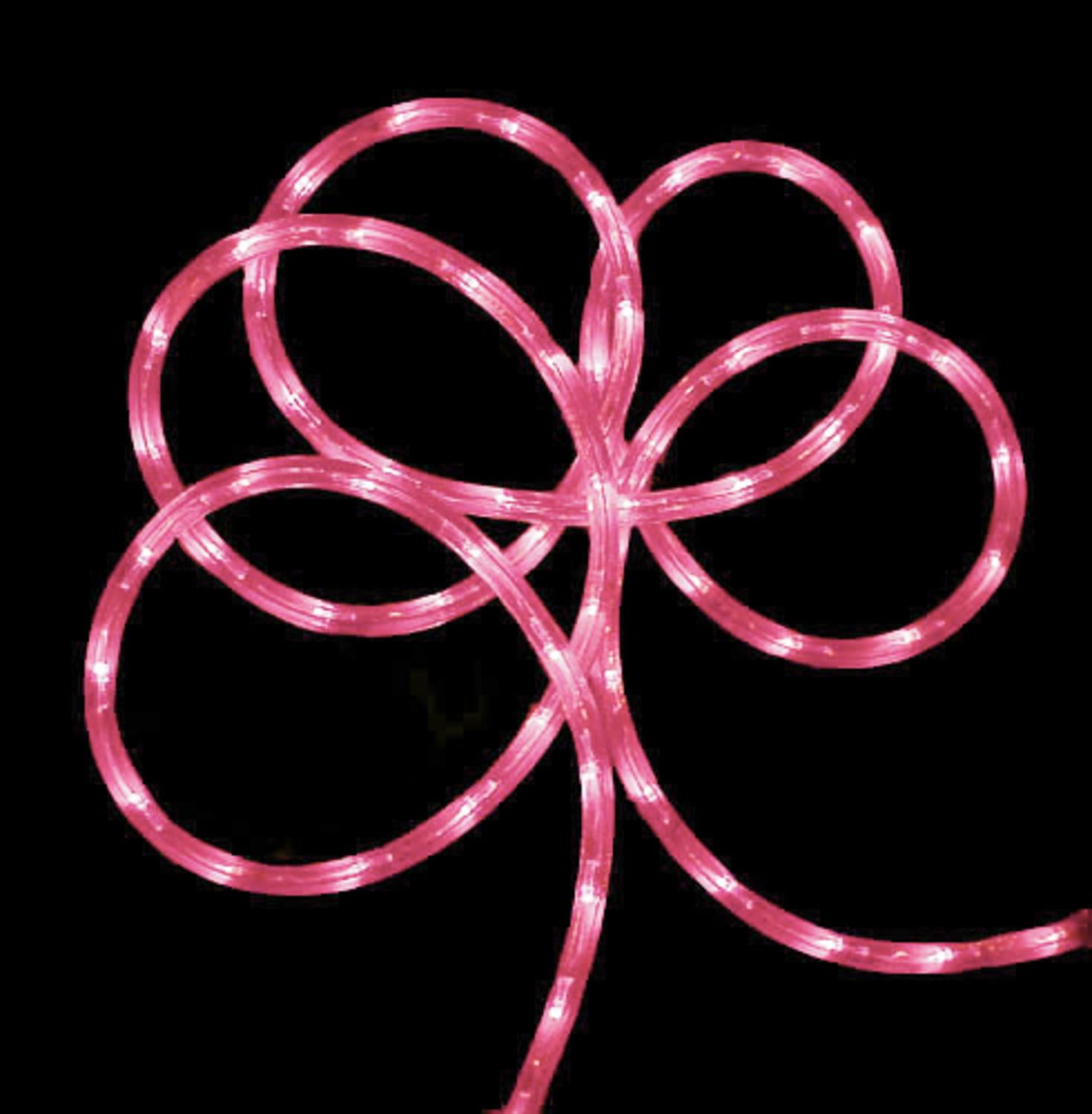 18 Pink Led Indoor Outdoor Rope Lights 2 Bulb Spacing