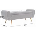 thumbnail image 2 of Teddy Storage Bench for Bedroom, Extra Long Boucle Bench for King Size Bed, Modern Upholstered End of Bed Ottoman Bench with Arms for Entryway Living Room (Grey), 2 of 7