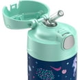 thumbnail image 3 of Thermos Stainless Steel Funtainer Water Bottle with Straw, Sealife, 12 Fluid Ounces, 3 of 9
