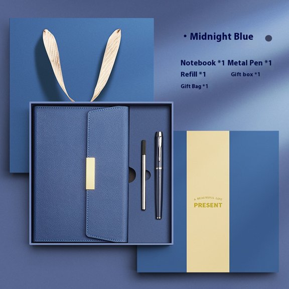 Deep blue Journal Notebook for Women Men with Magnetic Flap Closure for Writing Faux Leather Lined 200 Pages A5 Hardcover Journaling Notebook for Note Taking Diary