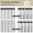 thumbnail image 4 of Cortinas opacas MYSKY HOME plisadas con forma de pellizco, 228 x 229 cm, color blanco, 4 of 9