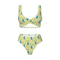 thumbnail image 4 of Daiia Blue Rabbit Women's Bikini Set Two Piece Swimsuit High Waisted Bikini Adjustable Straps Bikini Perfect for Beach, Pool, and Summer Vacation-Medium, 4 of 9