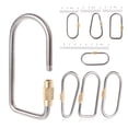 thumbnail image 2 of Screw Lock Climbing Gear Carabiner for Titanium Alloy Quick Links Safety Snap Hook Chain Connecting Ring Carabiner Chain, 2 of 11