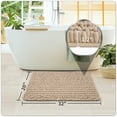 thumbnail image 2 of OEAKAY Soft Chenille Bath Mat Bathroom Rug,Non Slip Absorbent Shower Mats,Washable Shaggy Bathtub Bath Rugs Room Entryway,20"x32",Beige, 2 of 7