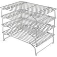 thumbnail image 1 of Cooling Baking Rack 4-tier Stackable Stainless Steel Wire Baking Cooking Racks Set For Cookie, Pizza, Cup Cake, Raised & Folding Feet, Oven Safe & Dis, 1 of 5