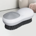 thumbnail image 5 of chaungfeng Laundry Stain Brush, Two-Side Soft Bristle Scrub Brush for Stain Removal, Silicone Household Clothes Washing Brush Dual-use Scrubbing Brush for Clothes Underwear (White), 5 of 6