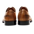 thumbnail image 5 of Santimon Yellow Brown Dress Shoes for Men Brogue Lace up Oxford Shoes Classic Pointed Toe Formal Shoes for Wedding Meeting US 7, 5 of 8