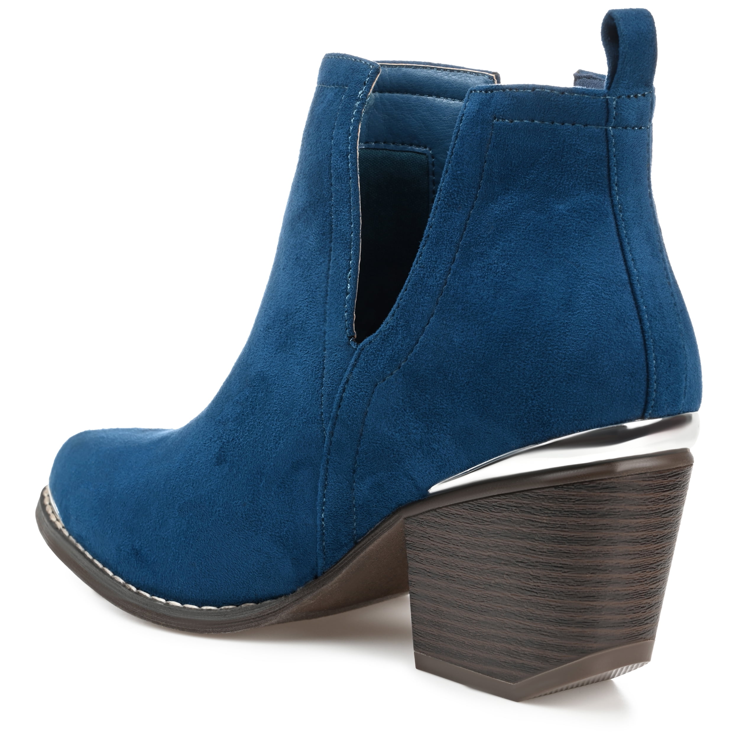 Journee Womens Issla Pull On Stacked Heel Booties, Widths Available