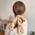thumbnail image 1 of 2023 New Fashion Silk Scarf Hair Band Long Ribbon Bow Korean Printing Letter Hair Scarf Women Ponytail Holder Hair Accessories, 1 of 4