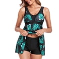thumbnail image 3 of Feimerou Womens 2025 Tankini Swimsuits Tummy Control Flowy Modest Swimwear Two Piece Bathing Suits Swim Tank Top with Boyshorts, 3 of 8