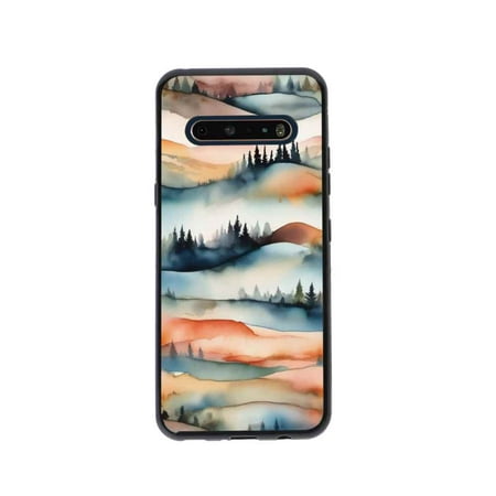 Abstract-watercolor-landscapes-5 phone case for LG V60 ThinQ 5G for Women Men Gifts,Soft silicone Style Shockproof - Abstract-watercolor-landscapes-5 Case for LG V60 ThinQ 5G